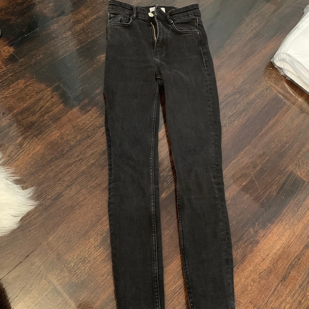 Zara Black High Waisted Jeans